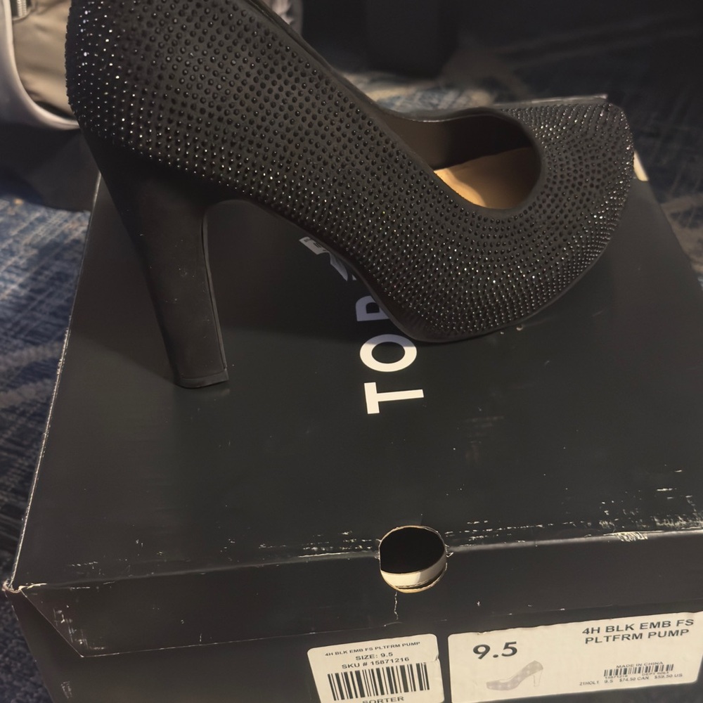 Torrid Black Embellished Heels